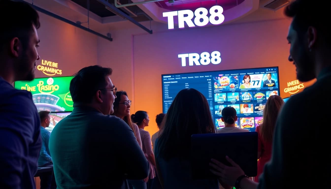 Engaging players on the TR88 online gaming platform showcasing vibrant casino games.