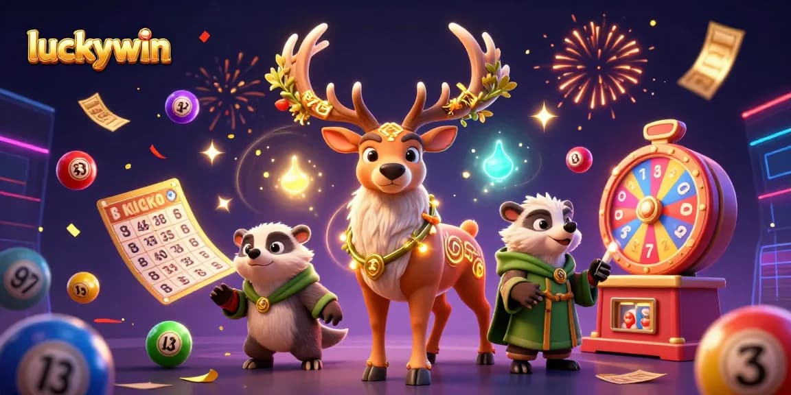 Experience the excitement of luckywin with colorful gaming elements and festive atmosphere.
