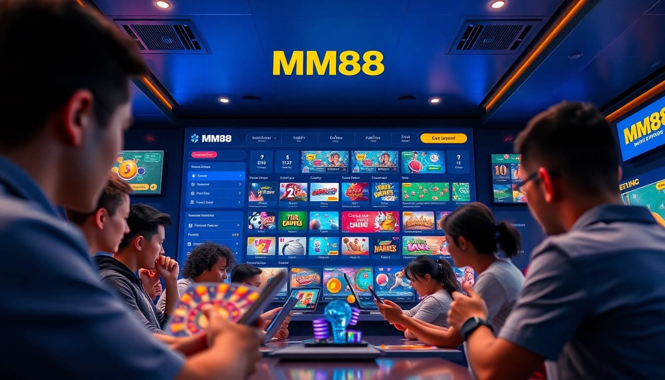MM88 online gaming platform showcasing sports betting and casino games in a vibrant, user-friendly interface.