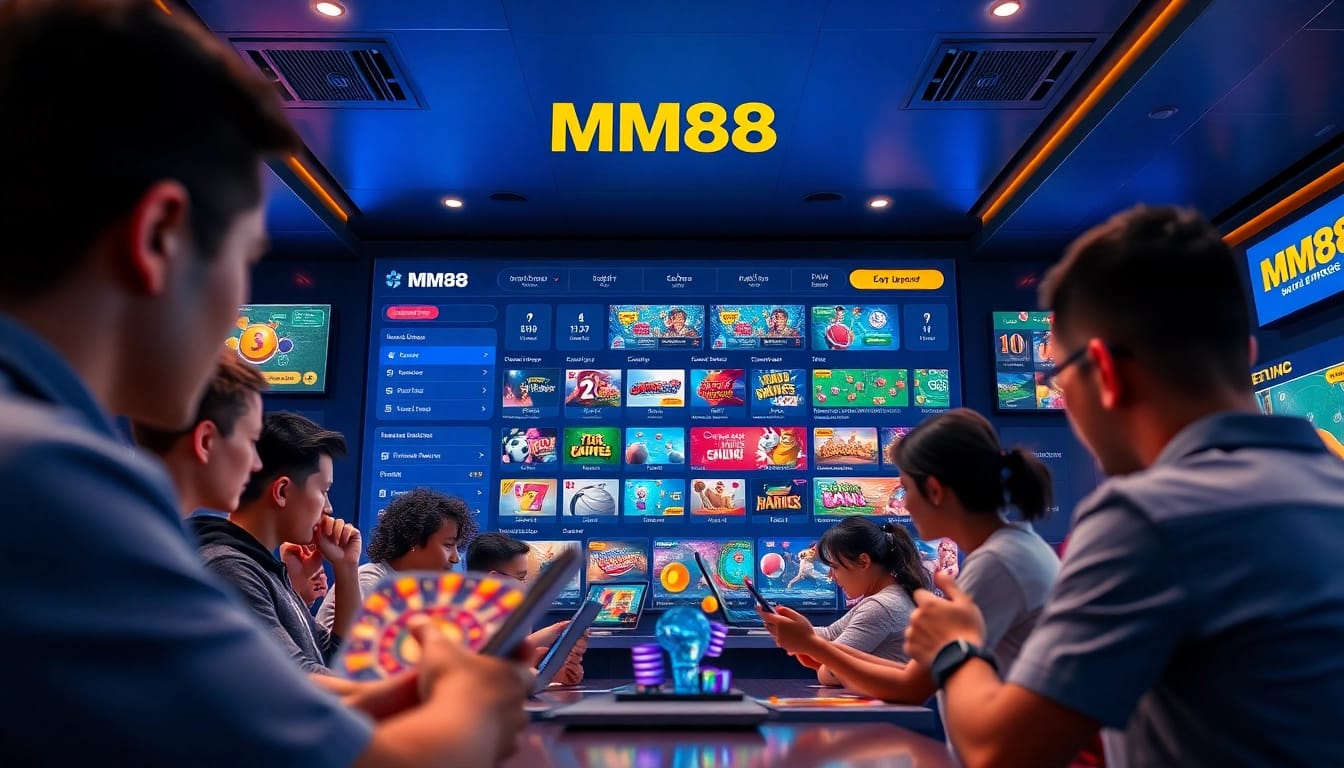 MM88 online gaming platform showcasing sports betting and casino games in a vibrant, user-friendly interface.