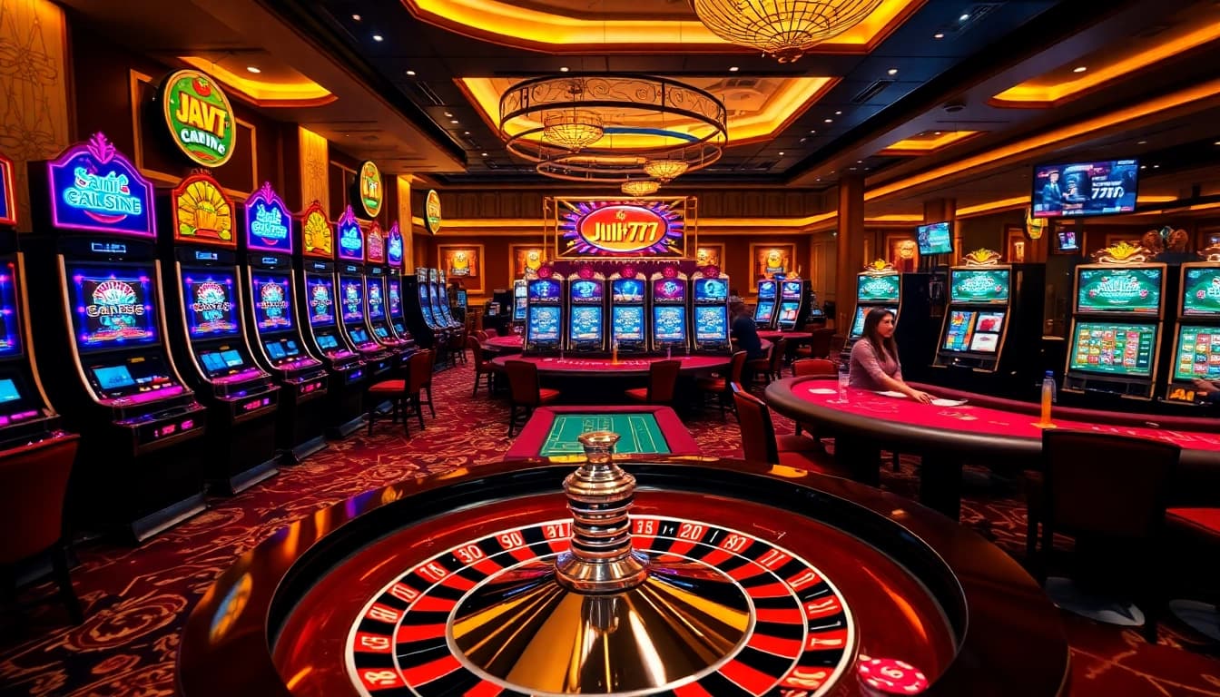 Experience the excitement of Jili777 PH with slots, roulette, and live dealers in a luxurious casino setting.