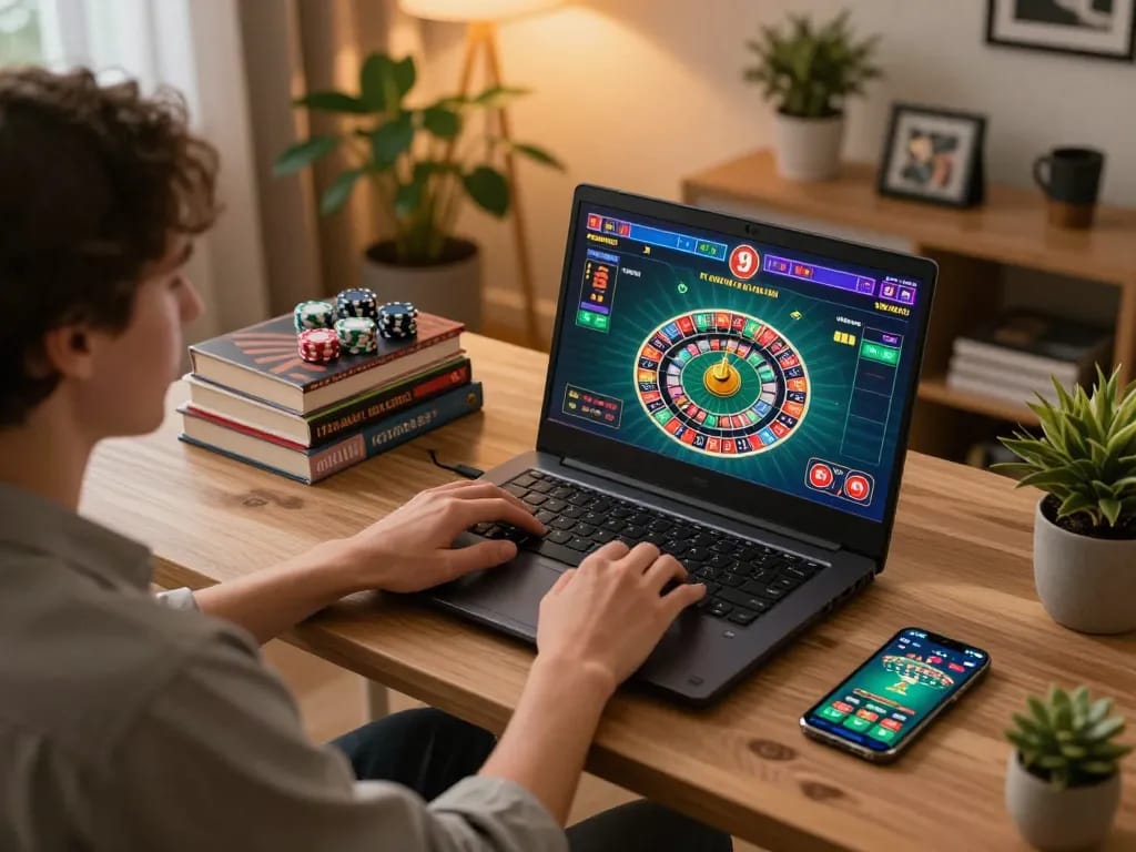 Player engaging in online roulette at https://rr88.navy/ with vibrant game interface and strategic setup.