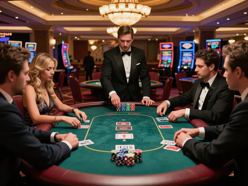 Experience the thrill of luxury poker with debet88 in an upscale casino setting.