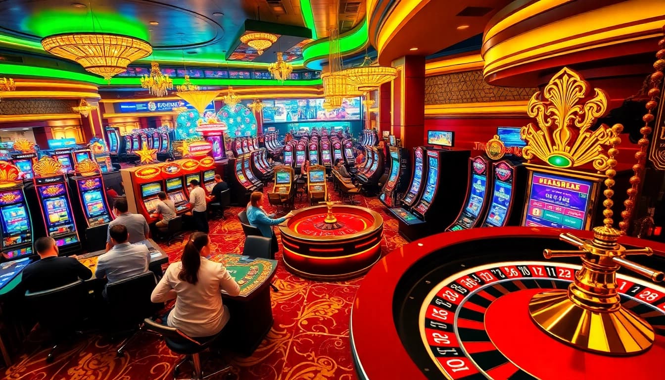 Experience thrilling moments at https://thabethome.com/ with players winning at casino tables and vibrant slot machines.