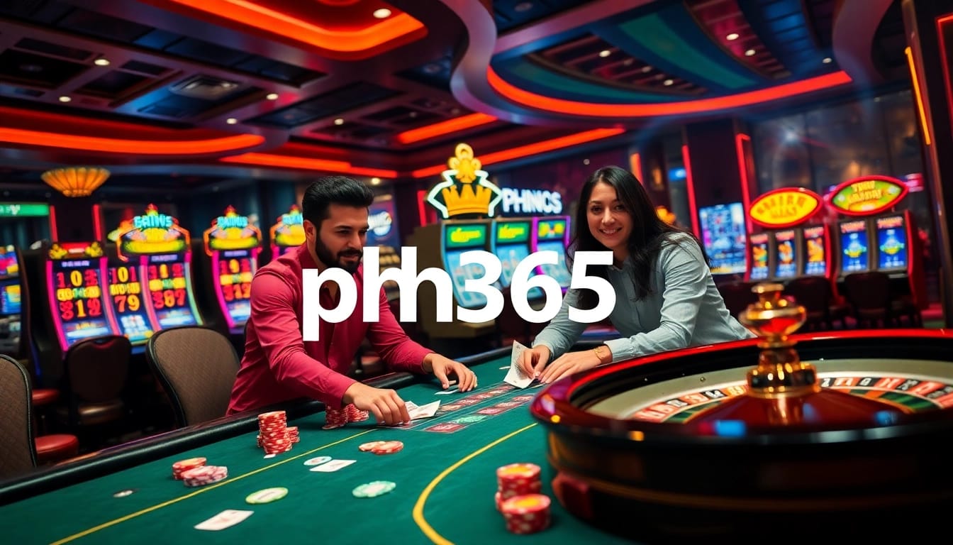 Experience thrilling gameplay at ph365 with vibrant casino tables and engaging slot machines.