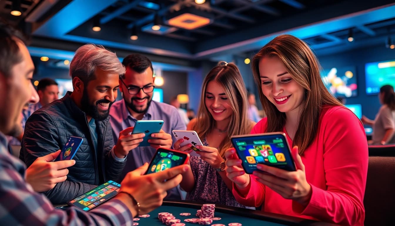 Game bài đổi thưởng quốc tế with players engaging in online card games.