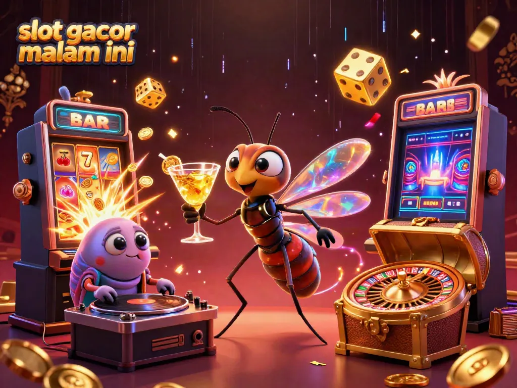 Menangkan permainan slot gacor malam ini dengan ilustrasi 3D yang menarik dan berwarna-warni di kasino.