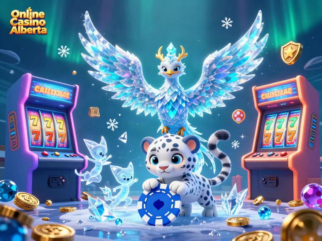 Engage with top Online Casino Alberta gaming experiences featuring vibrant ice-themed characters.