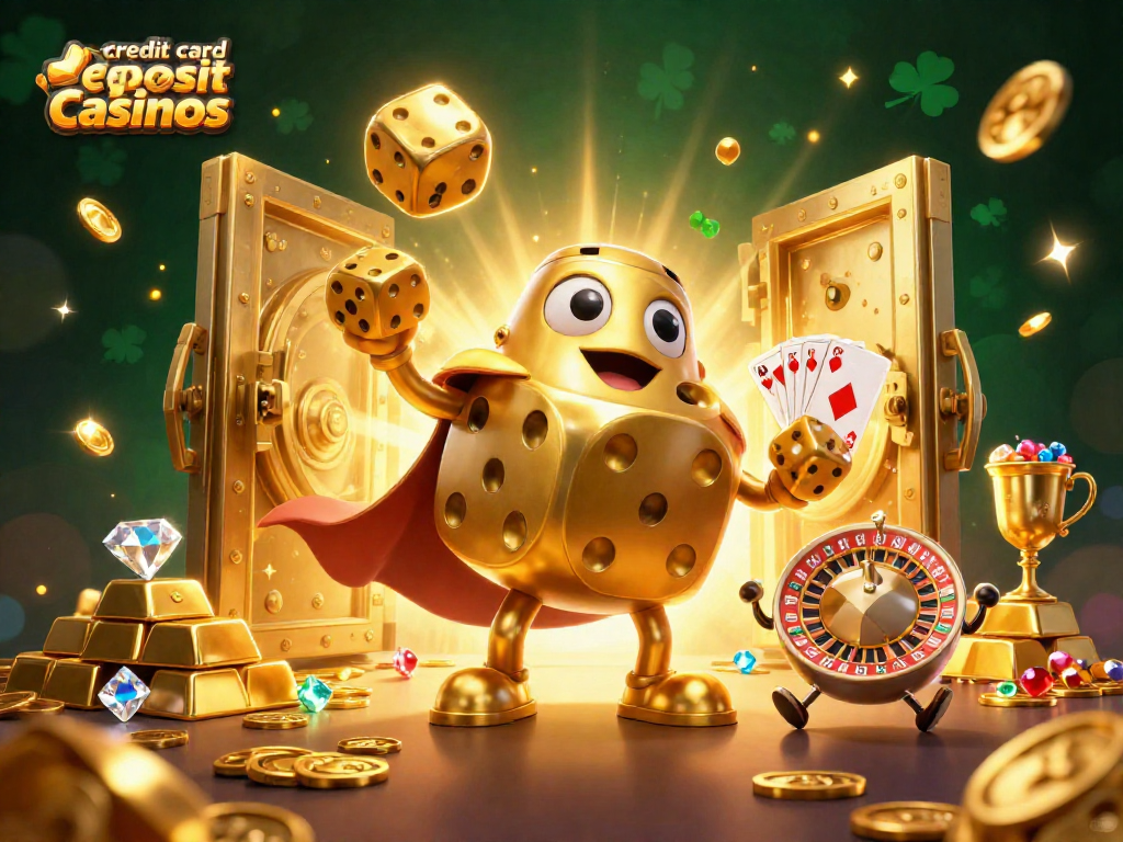 Experience excitement at credit card deposit casinos with vibrant game elements and dazzling treasures.
