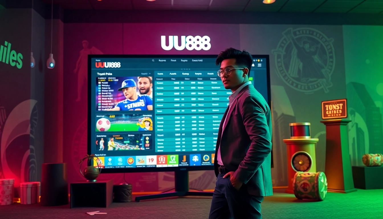 UU88 online betting platform interface showcasing sports, casino games, and user engagement.