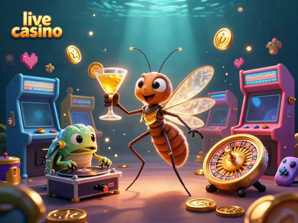 Pengalaman live casino interaktif dengan dealer langsung, meja permainan, dan suasana kasino yang hidup.