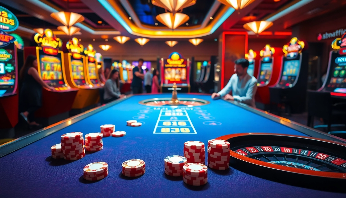 Experience high-stakes thrills at 23win with vibrant casino tables and dynamic slot machines.