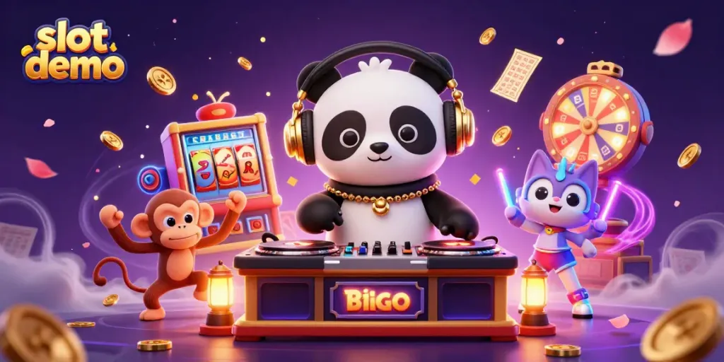 Menggali slot demo dengan DJ panda dan teman-teman sambil terbang di atas gulungan yang berkilau.