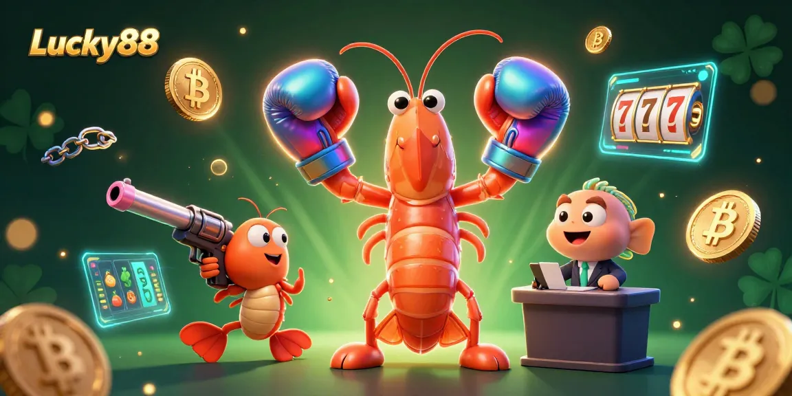 Engage with Lucky88's thrilling casino experience featuring vibrant 3D characters and game elements.