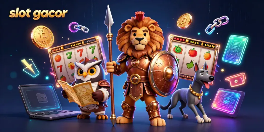 Spin the reels and win with slot gacor featuring a bronze lion, owl strategist, and greyhound messenger.