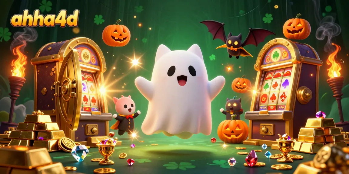 Aksi menarik dari AHHA4D, kucing hantu bermain slot di kasino berhantu dengan aksesoris mengagumkan.